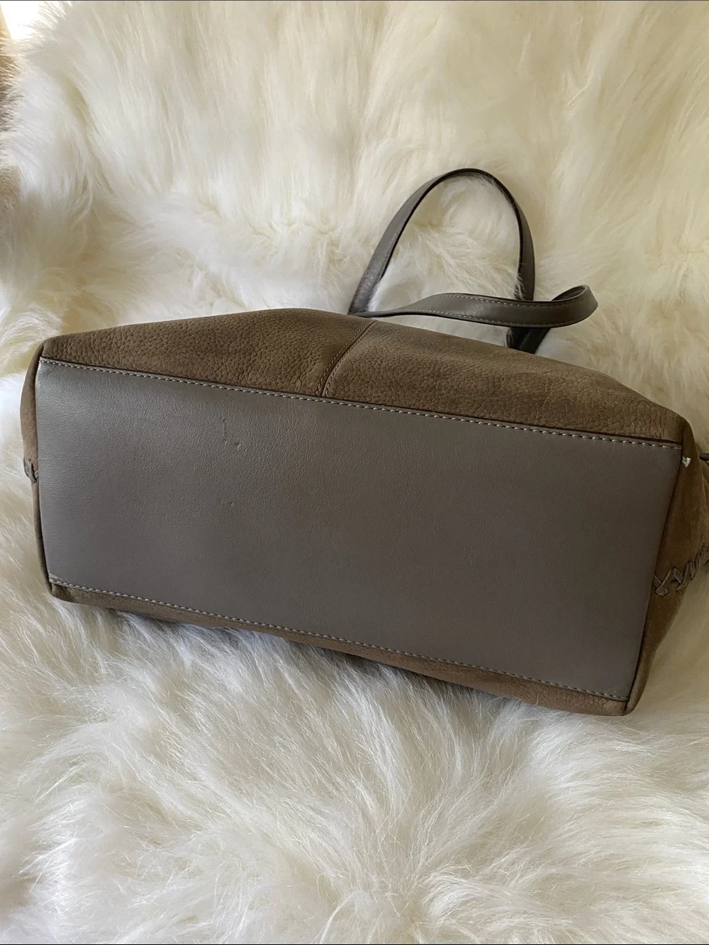 Kate Spade New York Pratt Street Brandice Suede Tote Bag in Taupe